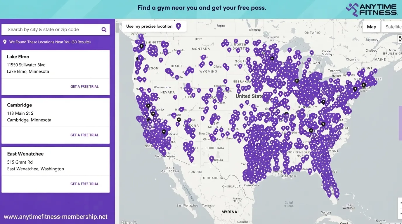 anytime fitness location usa
